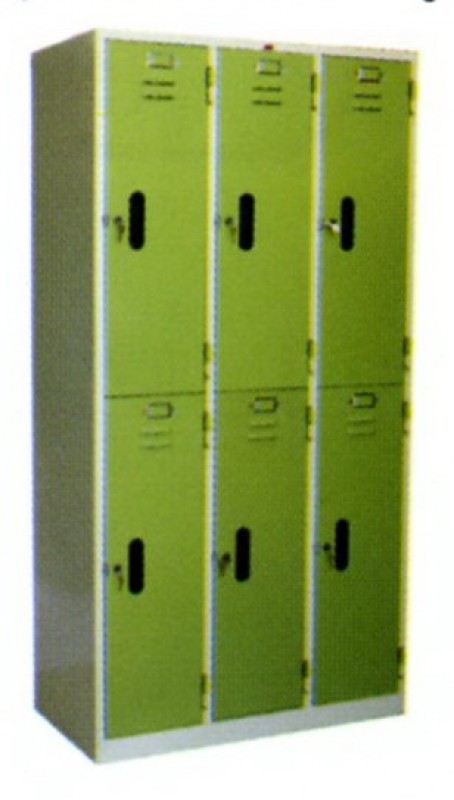 ตู้ล็อกเกอร์ 6 ประตู RLK-6106-COLOR ขนาด 90x45x185 ซม