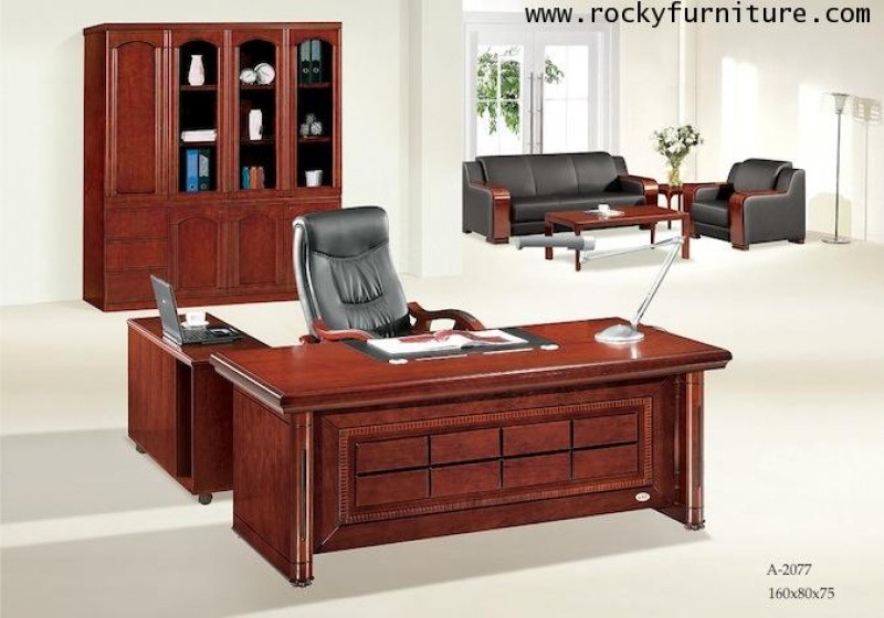 โต๊ะผู้บริหาร A-2077 ขนาด 200*100*75 ซม. - Rocky  โรงงานผลิตเฟอร์นิเจอร์สำนักงาน พาร์ทิชั่น ล็อคเกอร์ โต๊ะทำงาน ตู้เอกสาร  เก้าอี้สำนักงาน