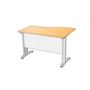 โต๊ะทำงาน W-MRL12860W ขนาด120x(80*60)x75 ซม.