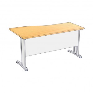 โต๊ะทำงาน W-MRR15680W ขนาด150x(60*80)x75 ซม