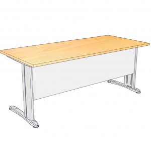 โต๊ะทำงาน S-MR188000W ขนาด180x80x75 ซม.