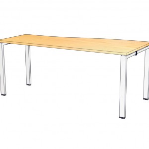 W-MXL18860X โต๊ะทำงาน ขนาด 180*(80*60)*75 ซม.