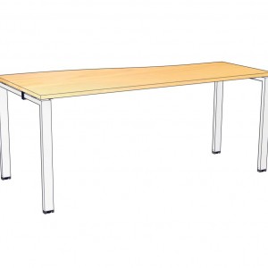 W-MXR18680X โต๊ะทำงาน ขนาด 180*(60*80)*75 ซม.