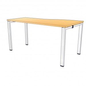 W-MXL15860X โต๊ะทำงาน ขนาด 150*(80*60)*75 ซม.