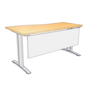 โต๊ะทำงาน รุ่น W-MPR15680W ขนาด150x(80*60)x75 ซม.